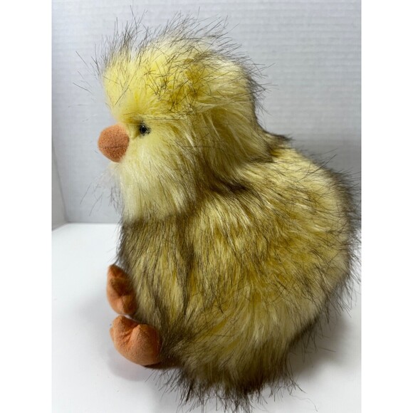 Aurora Fluffy Yellow Duck Rare 8” Plush Duckling Easter Chick Soft Furry Fluffy - Picture 3 of 9